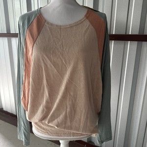 Easel Color block Neutral Long Sleeves S NWT
